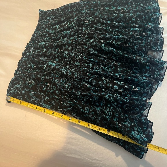 NWT Misa Marion Skirt Black and Teal Shimmer- Medium - Picture 6 of 10